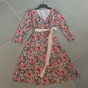LuLaRoe Michelle wrap dress pink floral